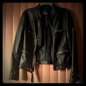 Lovely black faux leather jacket